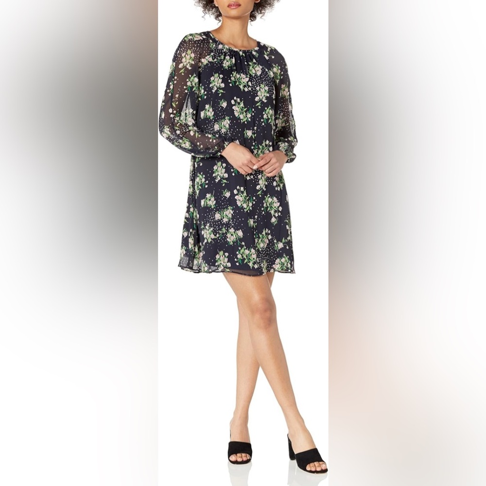 TOMMY HILFIGER Navy Floral Dress